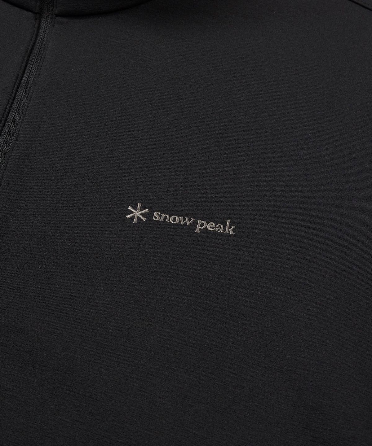 스노우피크 어패럴(SNOWPEAK APPAREL) 반집업 긴팔 티셔츠 (S24FMTZT10) Black