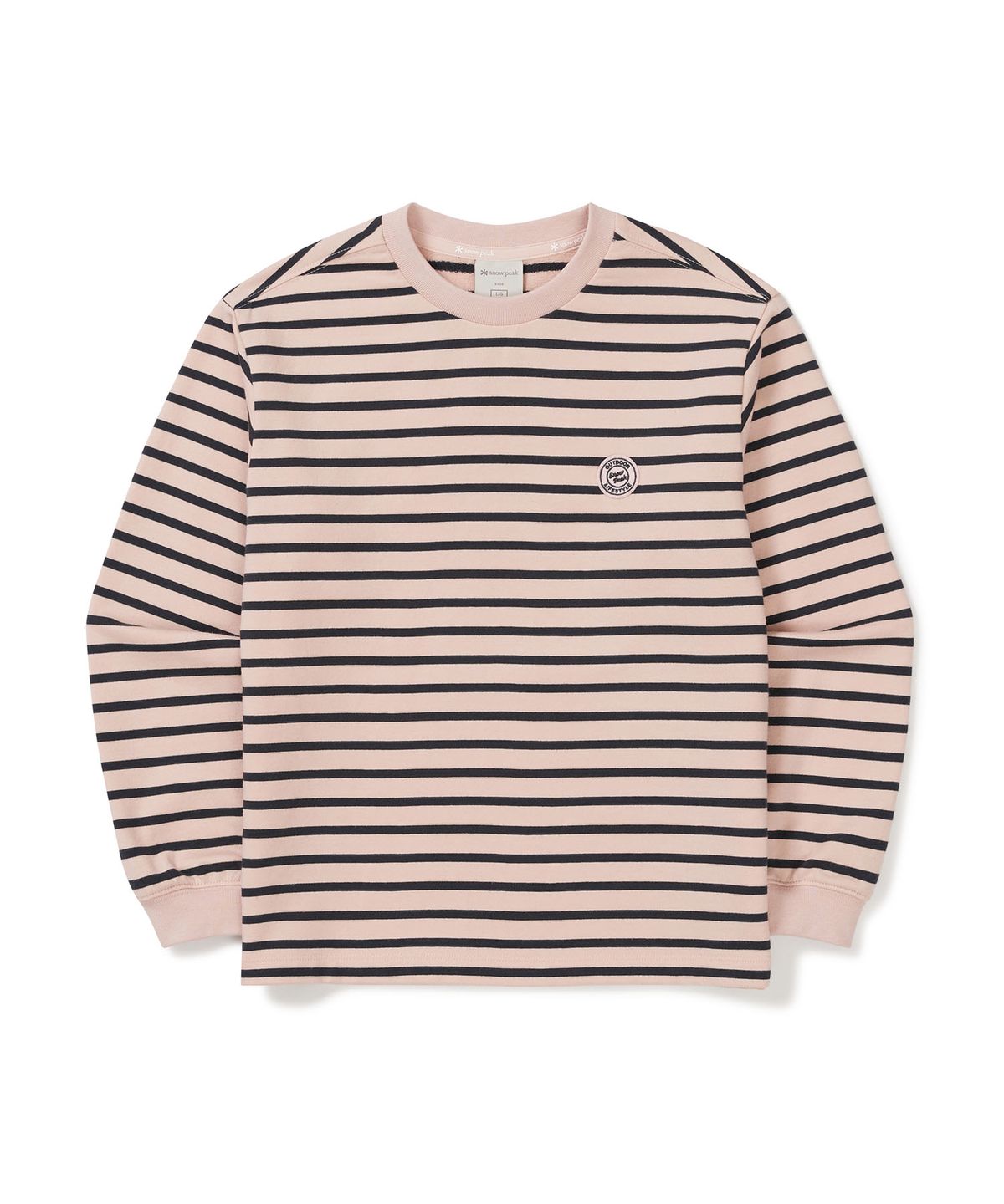 스노우피크 어패럴 키즈(SNOWPEAK APPAREL KIDS) 키즈 스트라이프 긴팔 티셔츠 (S24FKFTL80) Light Pink