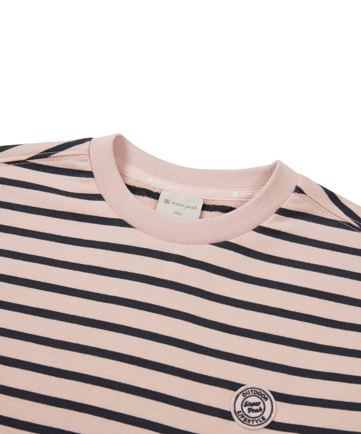 스노우피크 어패럴 키즈(SNOWPEAK APPAREL KIDS) 키즈 스트라이프 긴팔 티셔츠 (S24FKFTL80) Light Pink
