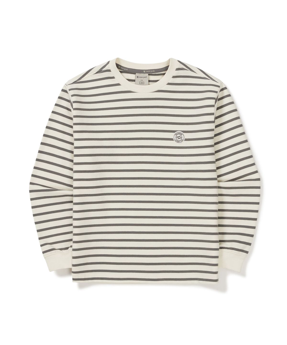 스노우피크 어패럴 키즈(SNOWPEAK APPAREL KIDS) 키즈 스트라이프 긴팔 티셔츠 (S24FKFTL80) Dark Khaki