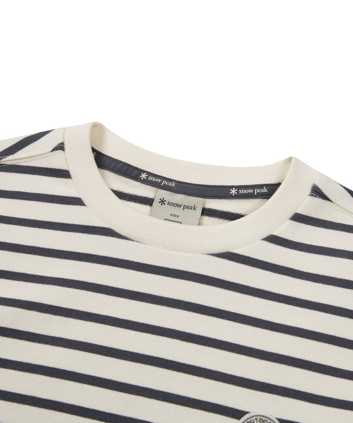 스노우피크 어패럴 키즈(SNOWPEAK APPAREL KIDS) 키즈 스트라이프 긴팔 티셔츠 (S24FKFTL80) Charcoal