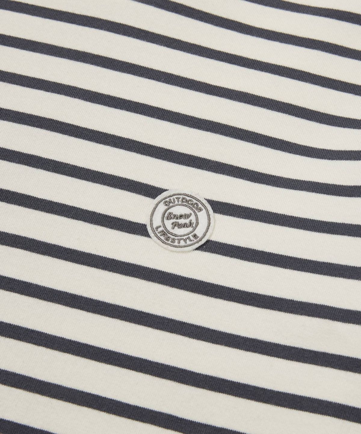 스노우피크 어패럴 키즈(SNOWPEAK APPAREL KIDS) 키즈 스트라이프 긴팔 티셔츠 (S24FKFTL80) Charcoal