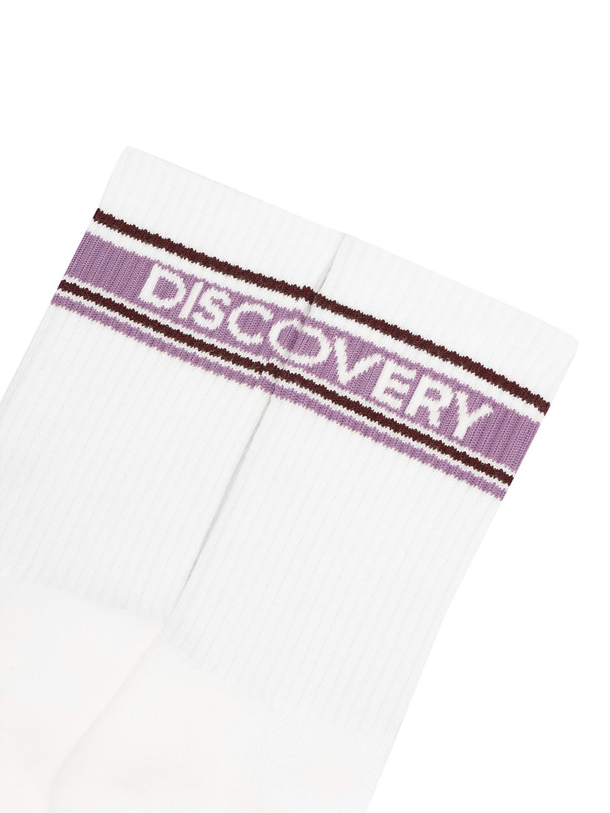 디스커버리 익스페디션(DISCOVERY EXPEDITION) 스트라이프 배색 로고 하이삭스 (VIOLET)