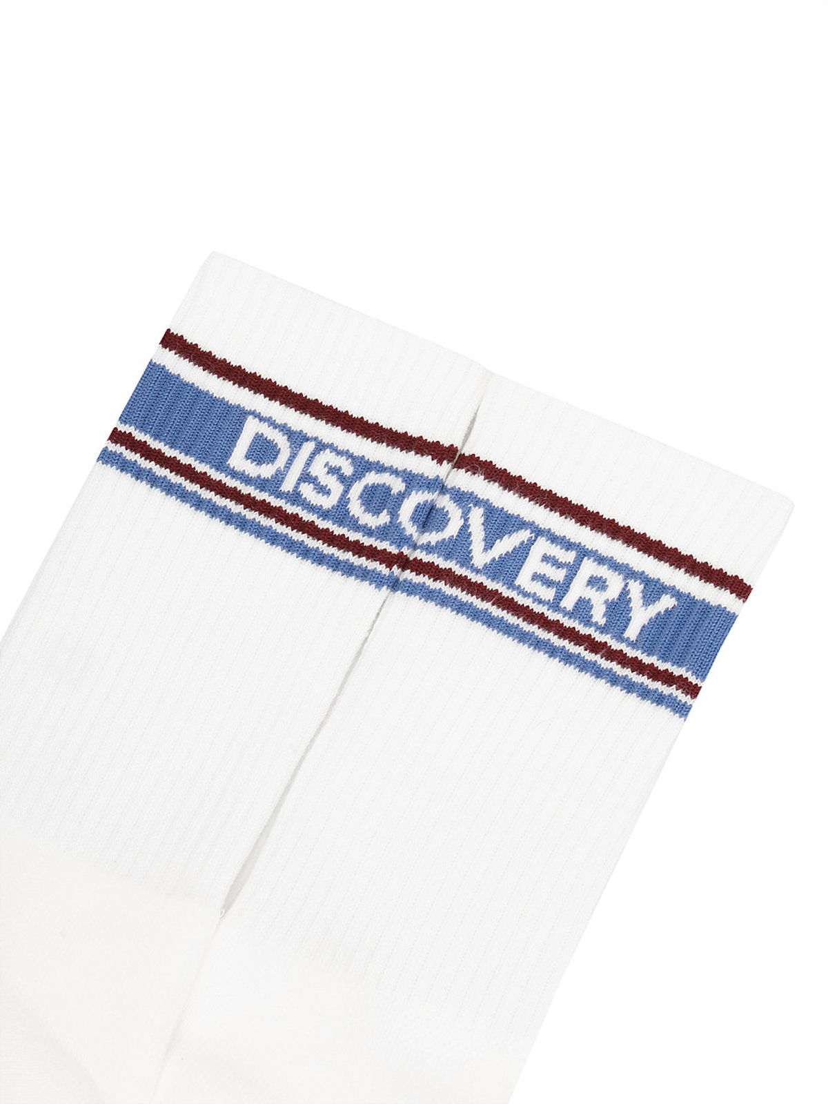 디스커버리 익스페디션(DISCOVERY EXPEDITION) 스트라이프 배색 로고 하이삭스 (BLUE)