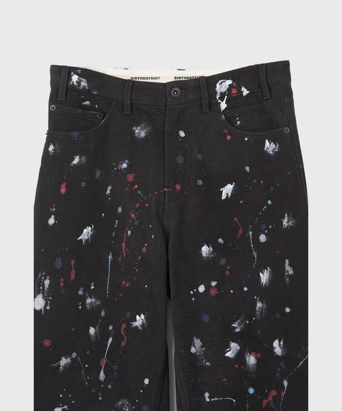 벌스데이수트(BIRTHDAYSUIT) PAINTED OXFORD 5P PANTS (BLACK)