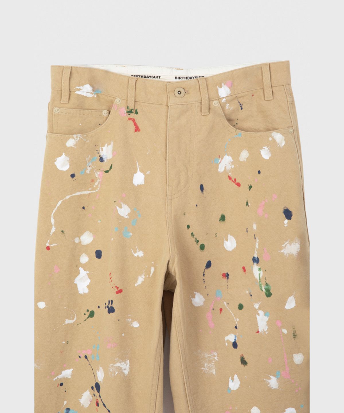 벌스데이수트(BIRTHDAYSUIT) PAINTED OXFORD 5P PANTS (BEIGE)