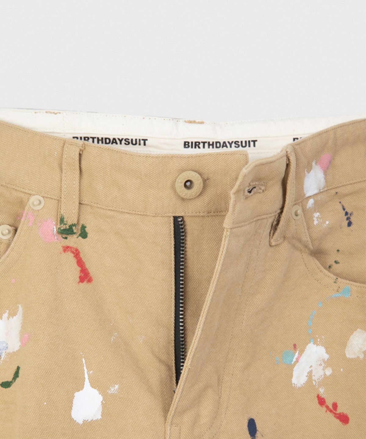 벌스데이수트(BIRTHDAYSUIT) PAINTED OXFORD 5P PANTS (BEIGE)