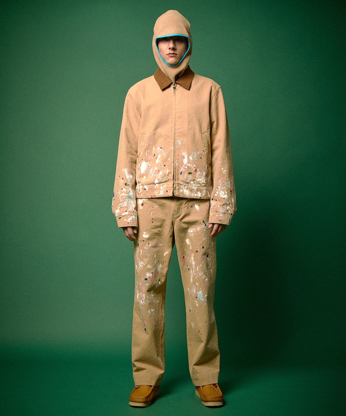 벌스데이수트(BIRTHDAYSUIT) PAINTED OXFORD 5P PANTS (BEIGE)