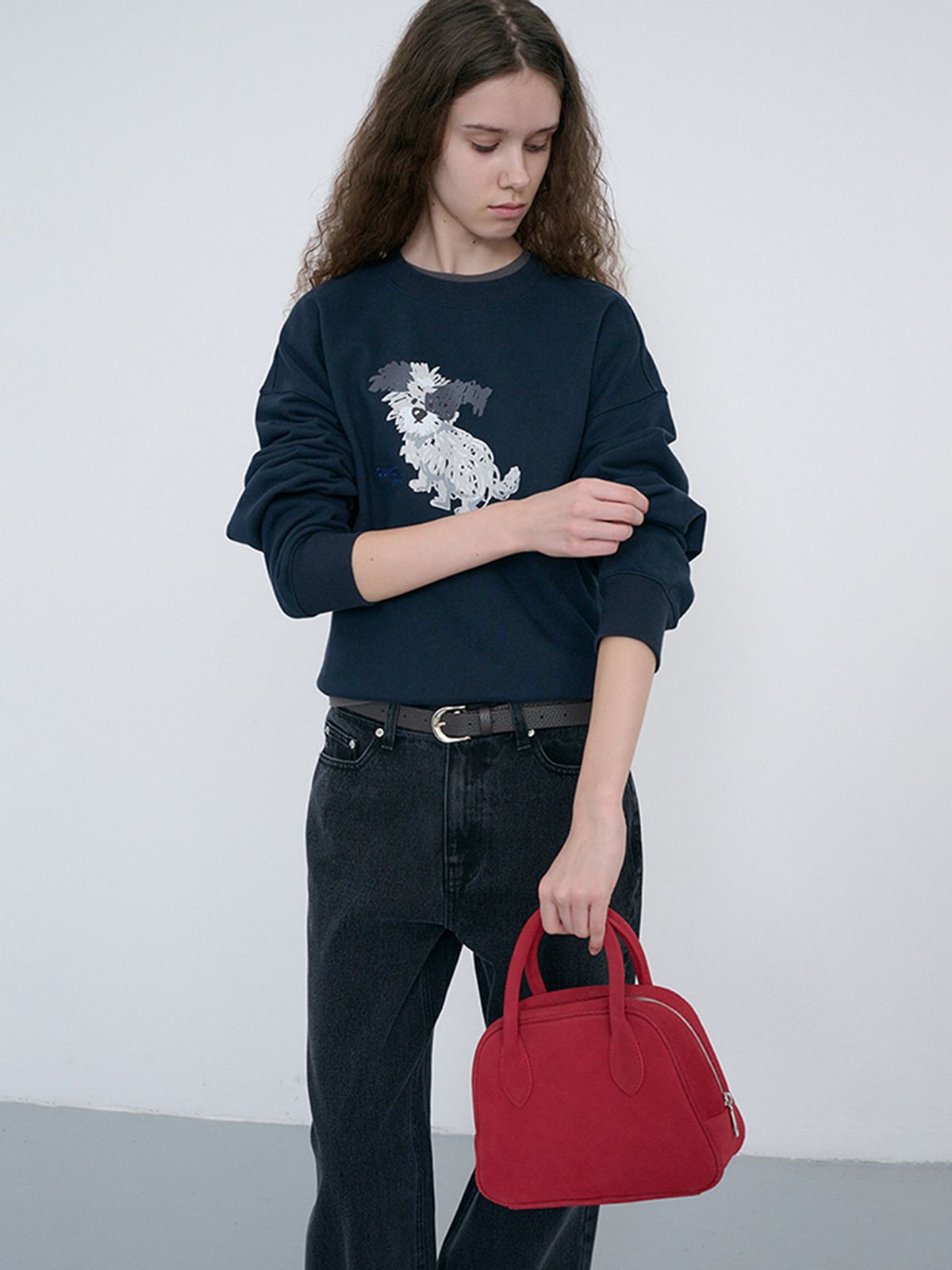던스트(DUNST) SUEDE BOSTON TOTE BAG_UDBA6F202_RED