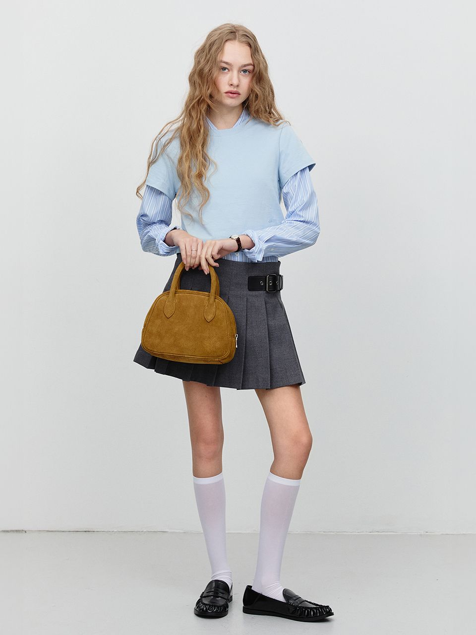 MUSINSA | DUNST FOR WOMEN SUEDE BOSTON TOTE BAG