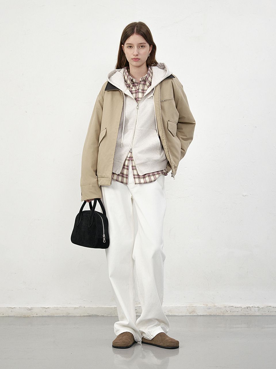 MUSINSA | DUNST FOR WOMEN SUEDE BOSTON TOTE BAG_UDBA5F202_BLACK