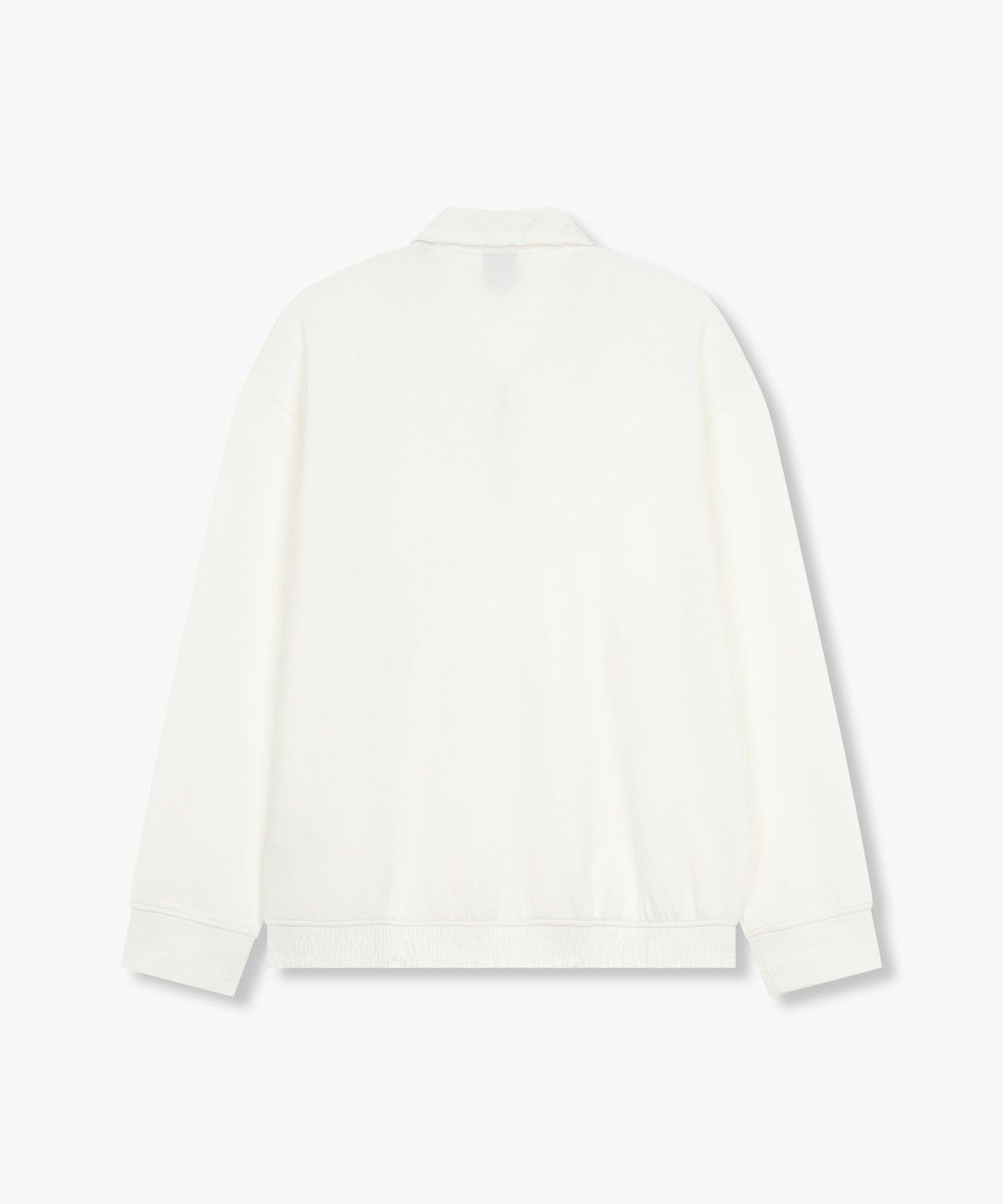 아르마니 익스체인지(ARMANI EXCHANGE) 남성 로고 패치 하프 집업 풀오버_화이트 A414331028
