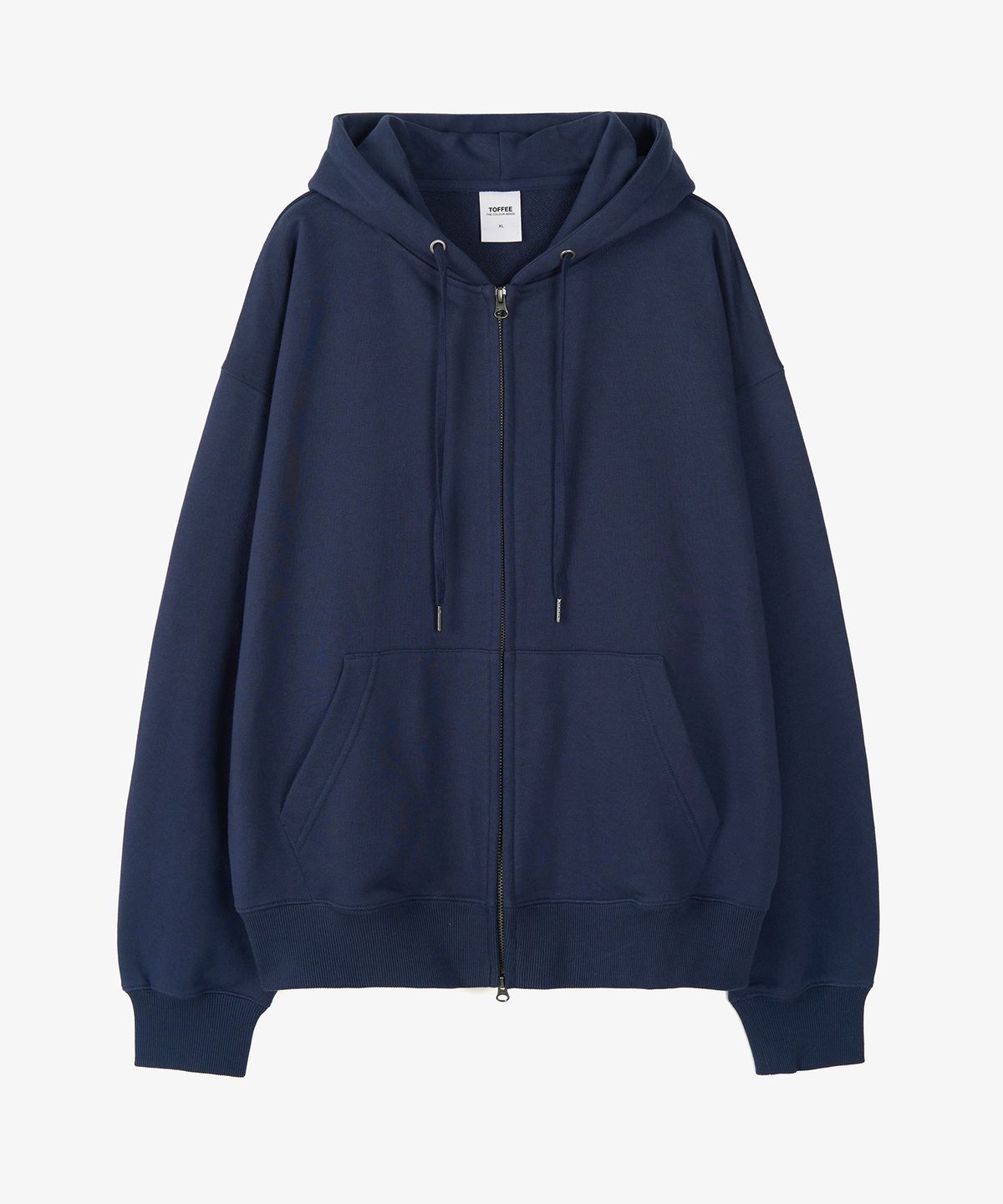 토피(TOFFEE) 2WAY 스웻 후드 집업 (NAVY)