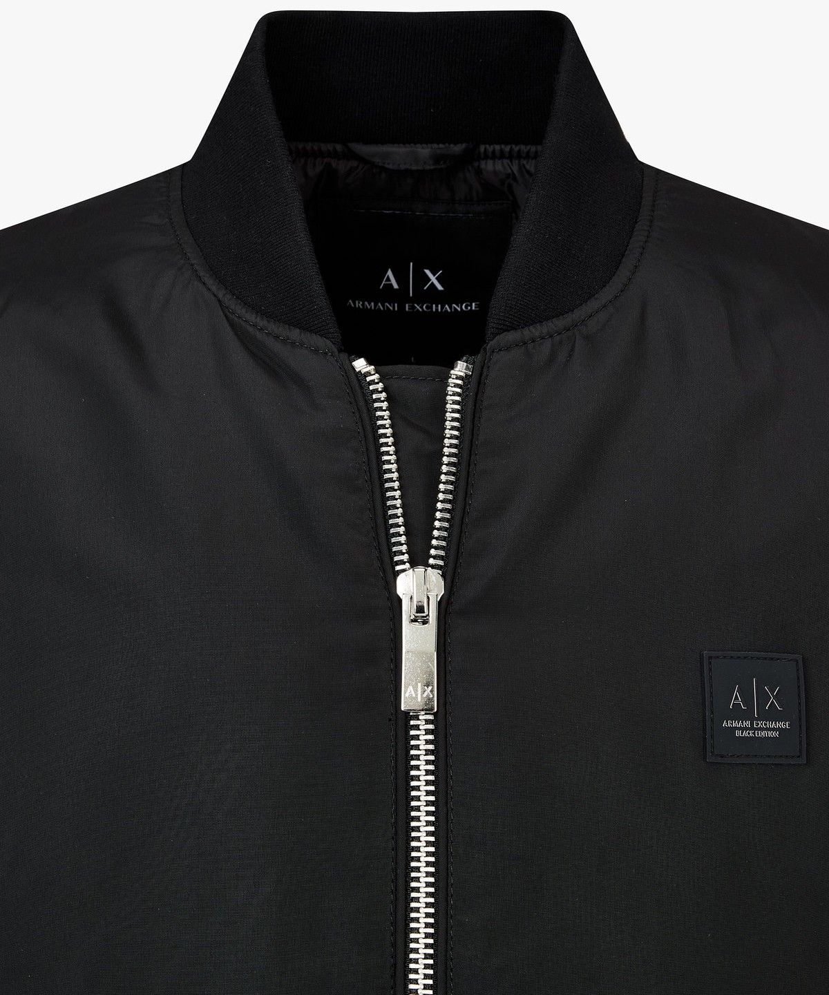 아르마니 익스체인지(ARMANI EXCHANGE) 남성 울 믹스 로고 패치 블루종_블랙 A414310036