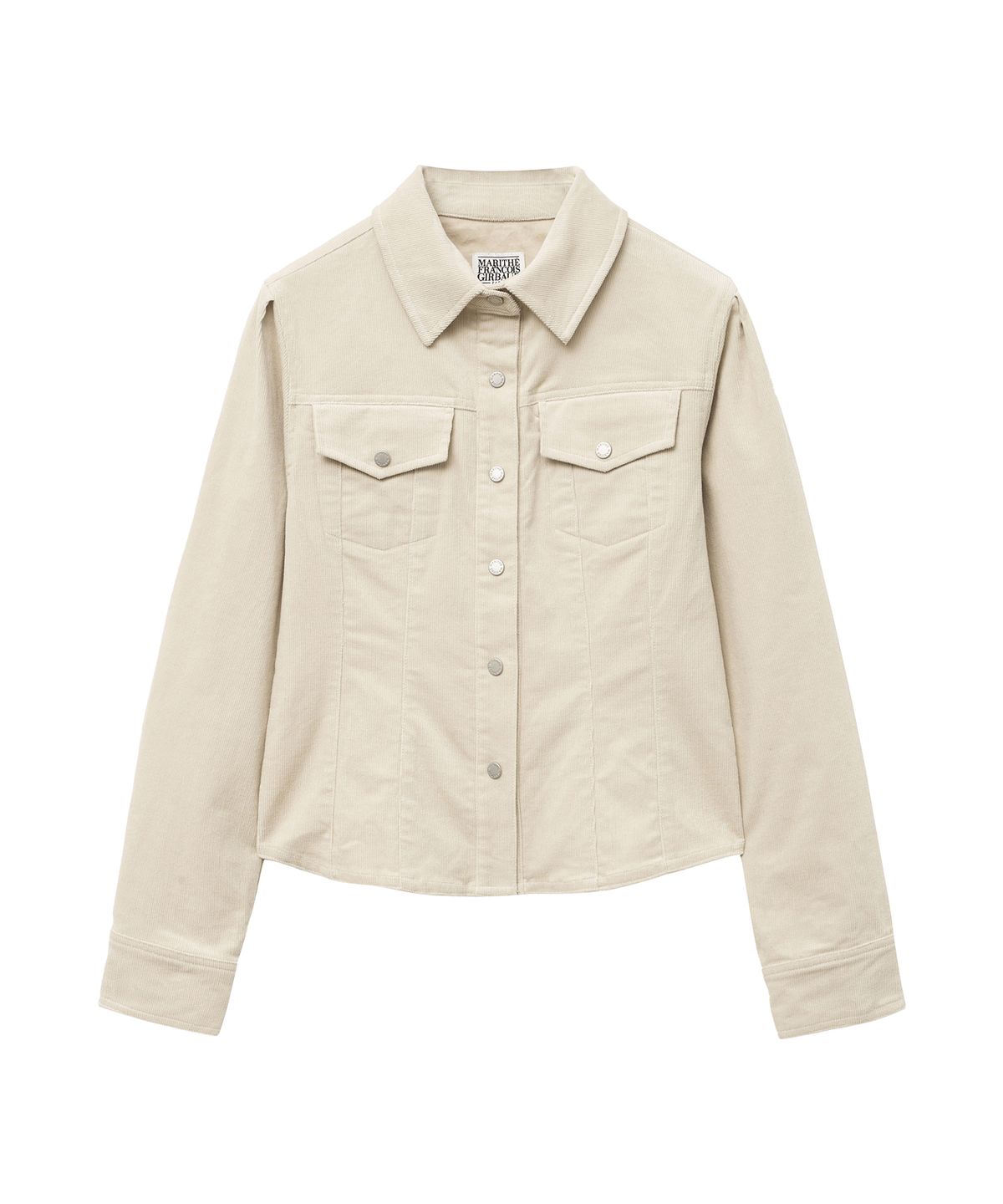 마리떼 프랑소와 저버(MARITHÉ + FRANҪOIS GIRBAUD) W SLIM FIT VELVET CORDUROY SHIRT ivory