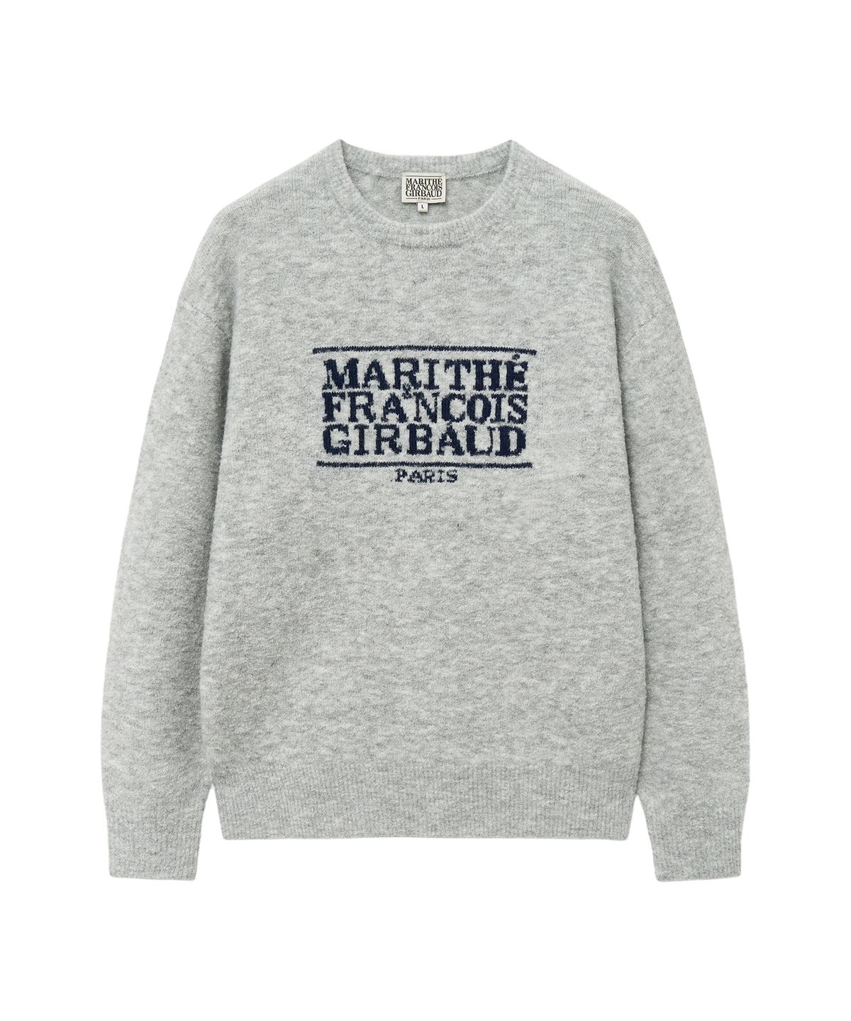 마리떼 프랑소와 저버(MARITHÉ + FRANҪOIS GIRBAUD) BOUCLE CLASSIC LOGO SWEATER light gray
