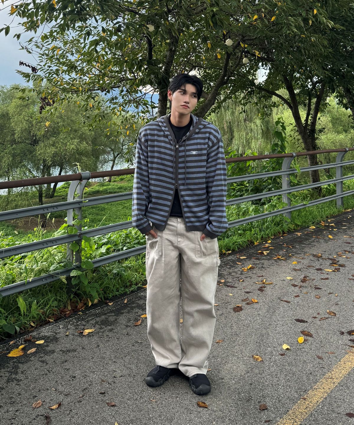 토피(TOFFEE) 카펜터 퍼티그 워크 코튼 팬츠 (SAND GREY)