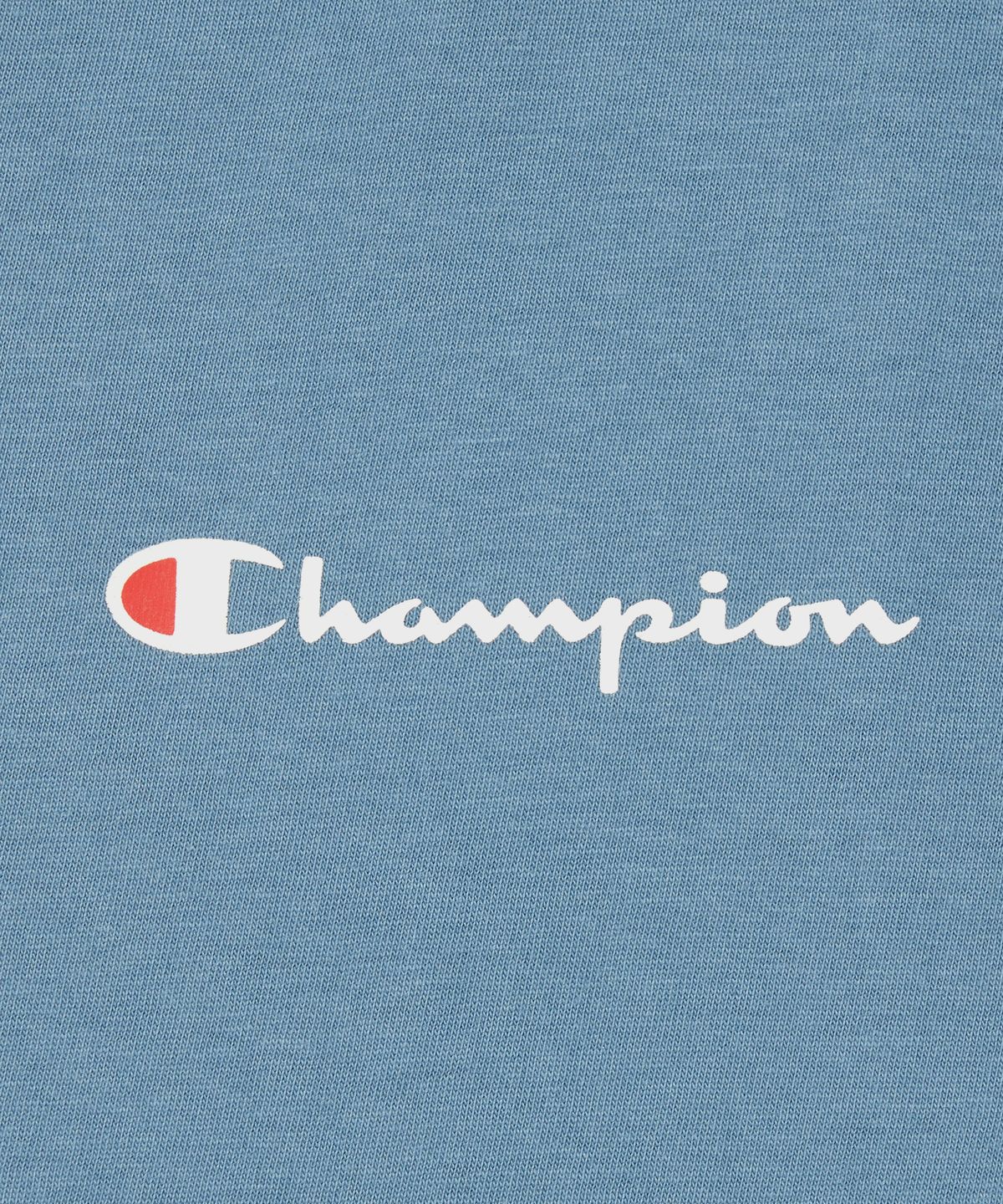 챔피온(CHAMPION) 스몰 스크립트 로고 코튼 반팔 티셔츠 Normal Blue