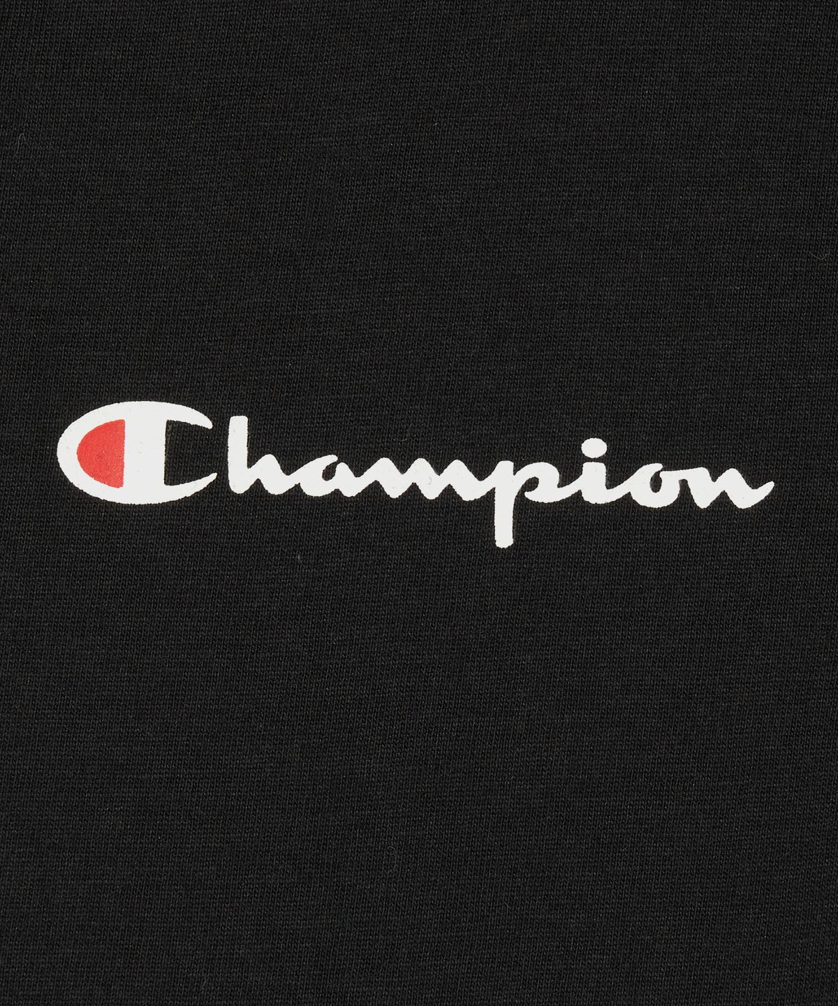 챔피온(CHAMPION) 스몰 스크립트 로고 코튼 반팔 티셔츠 Black