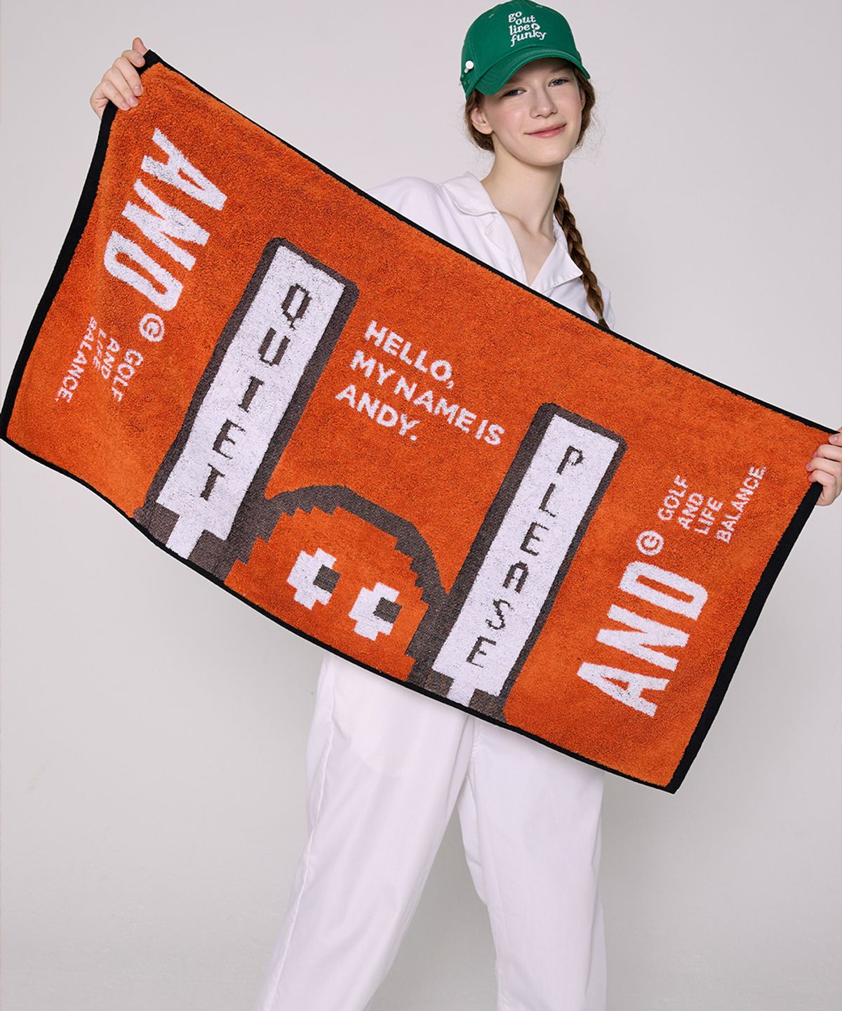 앤드 골프(AND GOLF) Tour Towel Quiet Small Andy Red