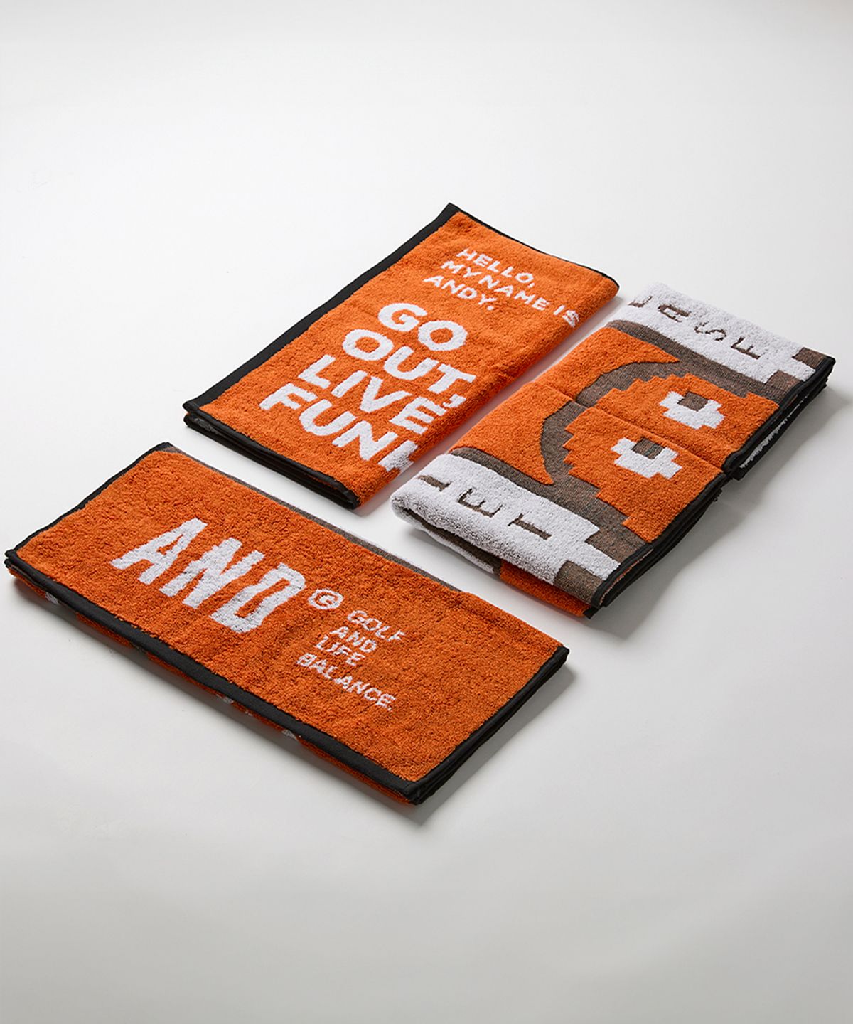 앤드 골프(AND GOLF) Tour Towel Quiet Big Andy Red