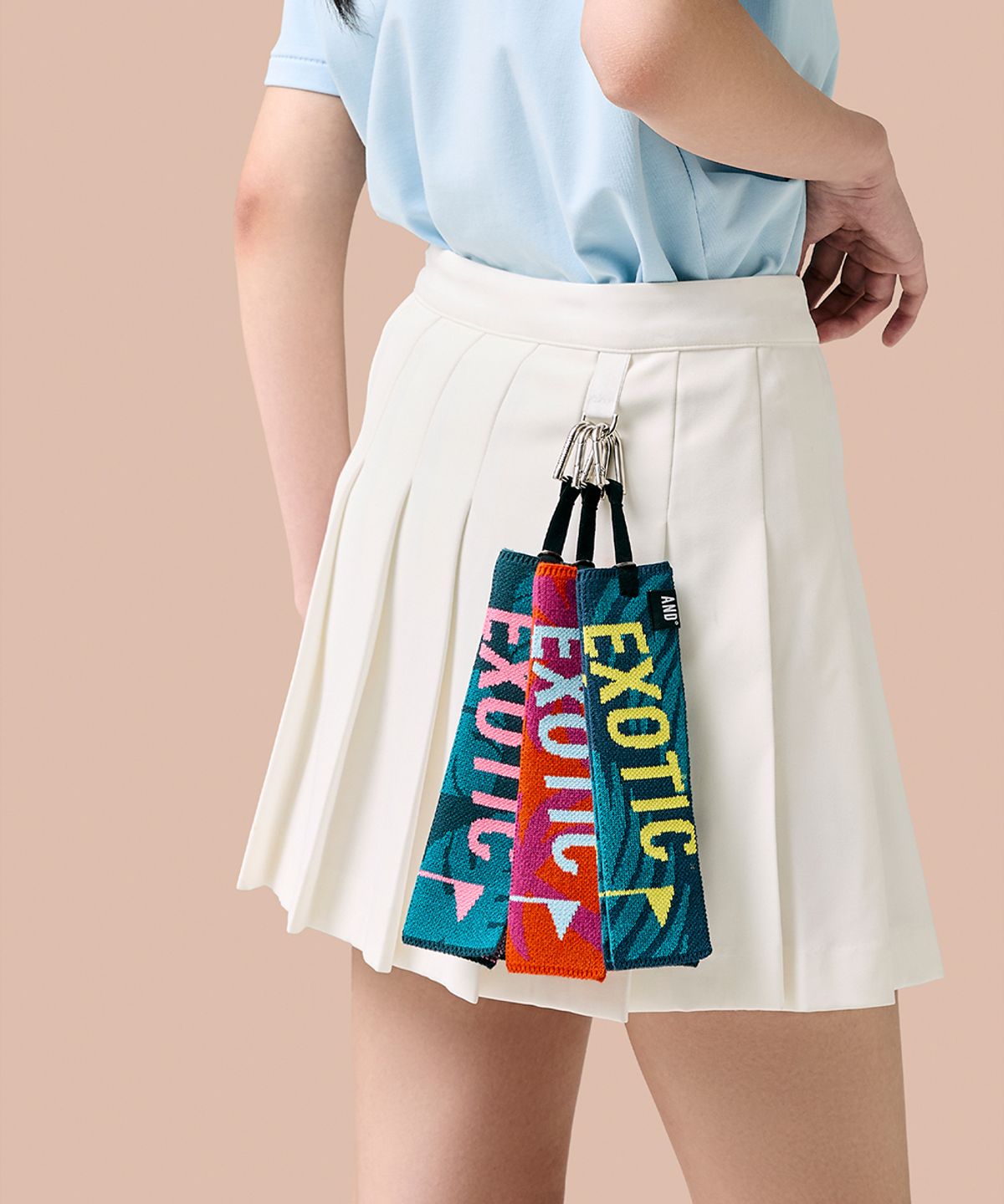 앤드 골프(AND GOLF) Pleats Ball Towel Exotic Sky Blue