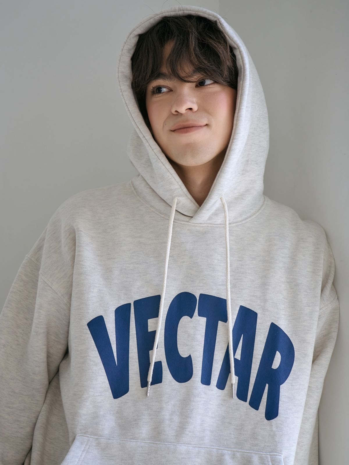 벡타르(VECTAR.) 아치 로고 후드 - 오트밀