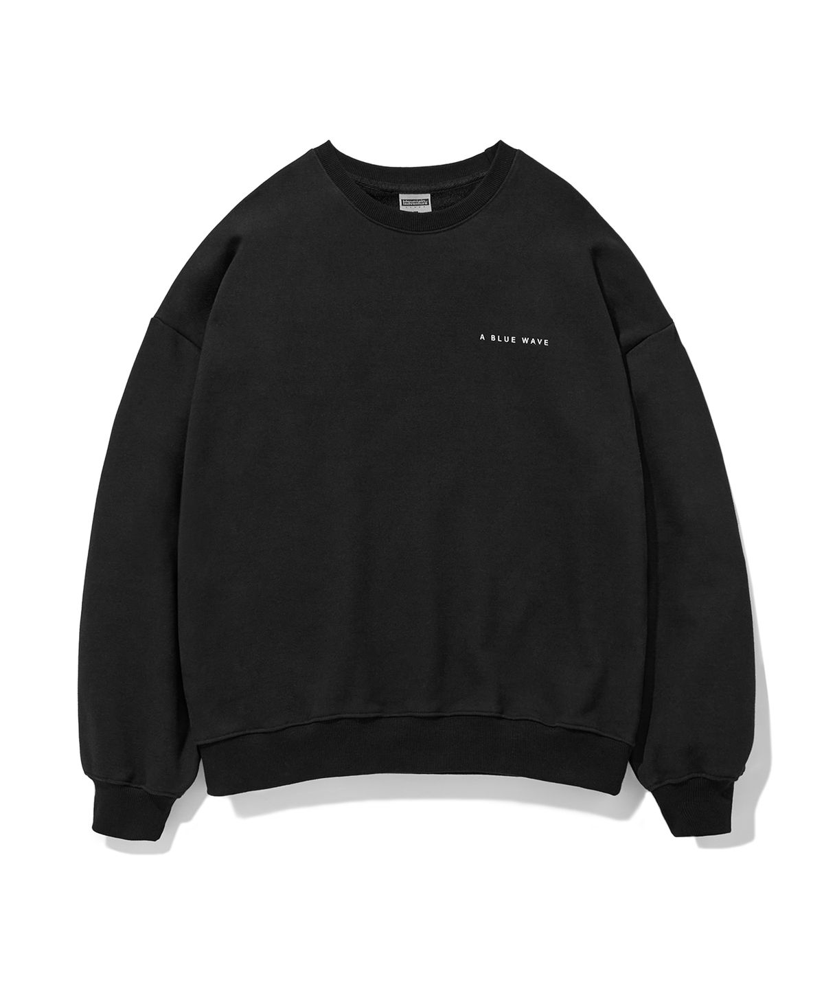 플루크(FLUKE) 블루웨이브 피그먼트 맨투맨 티셔츠 블랙 FMT757