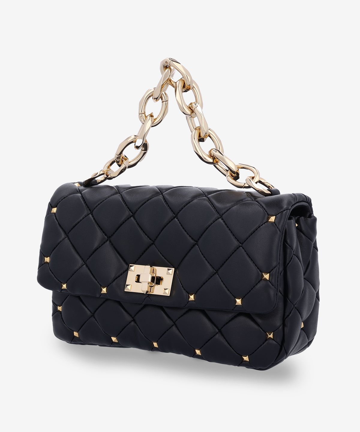 발렌티노(VALENTINO) 스몰 락스터드 스파이크 숄더백 - 블랙 / 5W2B0Q04IGX0NO