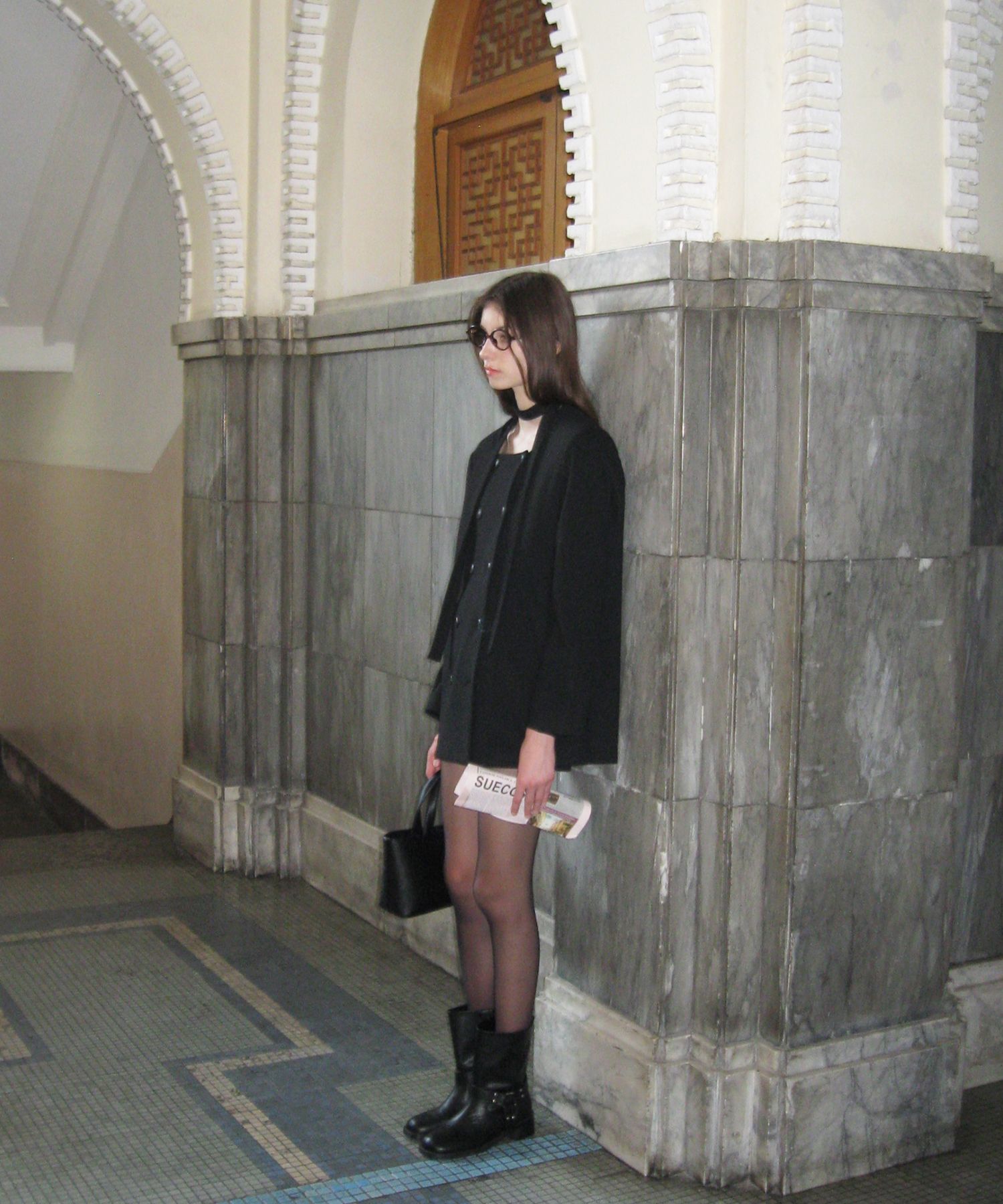 MUSINSA公式 | LETTER FROM MOON Top Scarf Double Wool Jacket