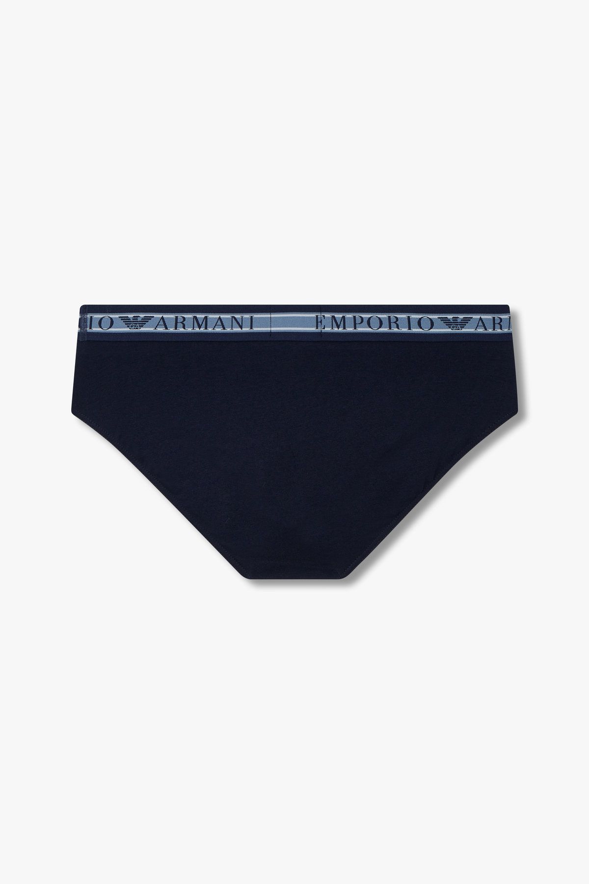 엠포리오 아르마니 언더웨어(EMPORIO ARMANI UNDERWEAR) 남성 스트라이프 밴딩 코튼 브리프_마린 0814311043