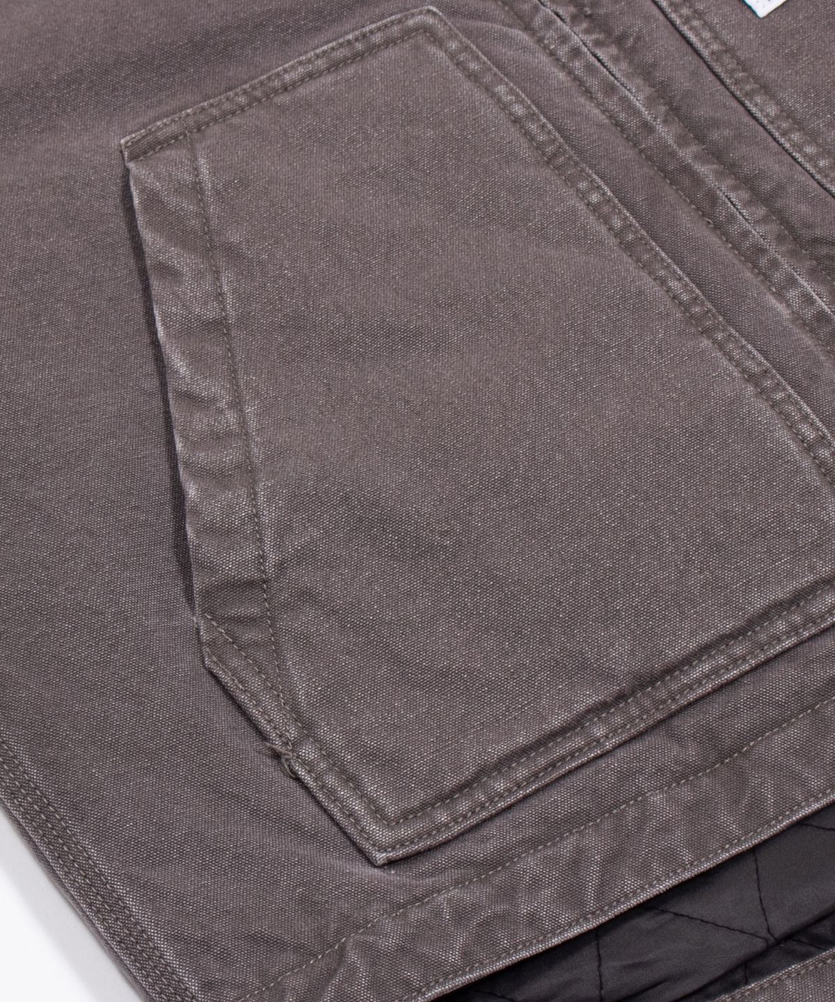 감마갤러리(GAMMA GALLERY) 13.5oz 빈티지 워싱 패디드 베스트 자켓 [누빔 안감] - CHARCOAL