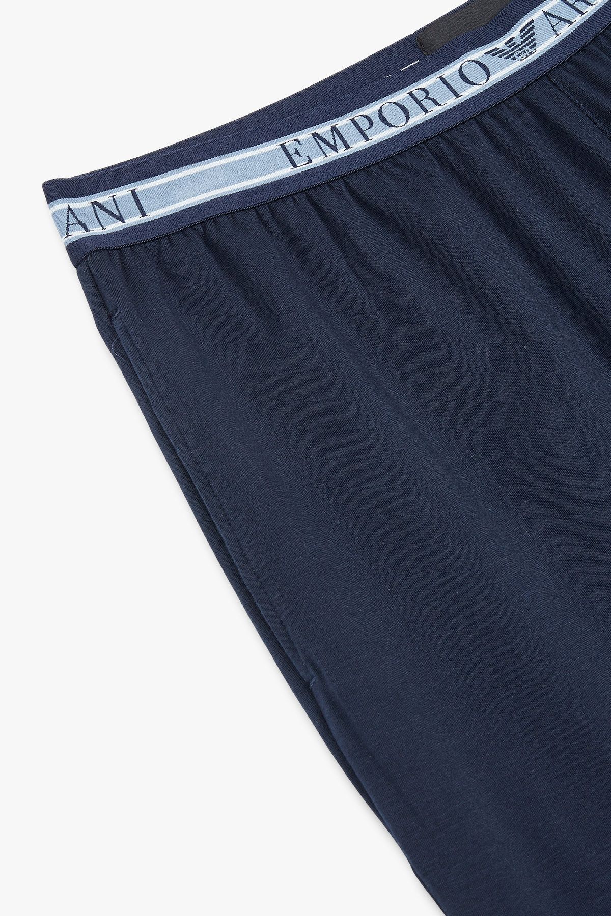 엠포리오 아르마니 언더웨어(EMPORIO ARMANI UNDERWEAR) 남성 스트라이프 밴딩 라운지 팬츠_마린 0814332007