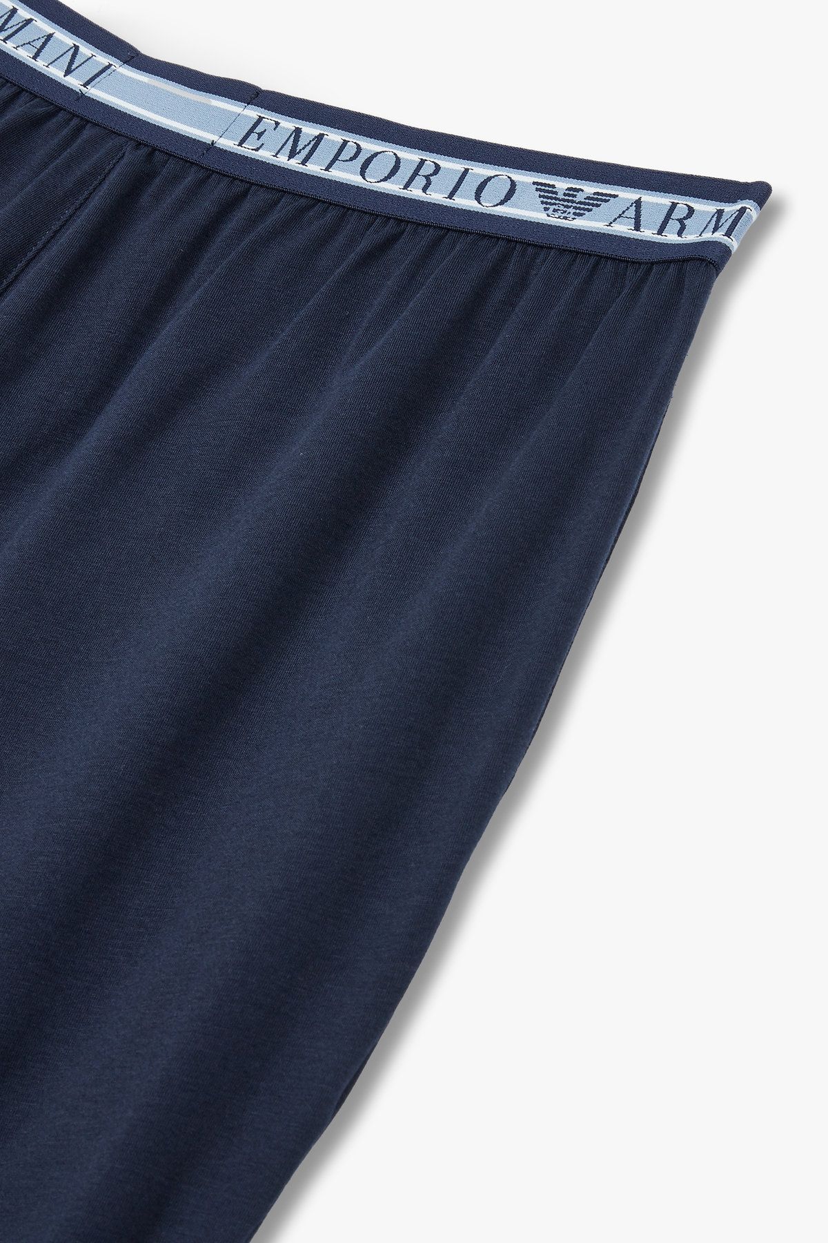 엠포리오 아르마니 언더웨어(EMPORIO ARMANI UNDERWEAR) 남성 스트라이프 밴딩 라운지 팬츠_마린 0814332007