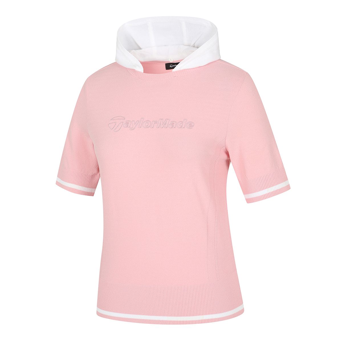 테일러메이드 어패럴(TAYLORMADE APPAREL) 여성 후드 탈부착 반팔 니트 TSN-71HG21-403