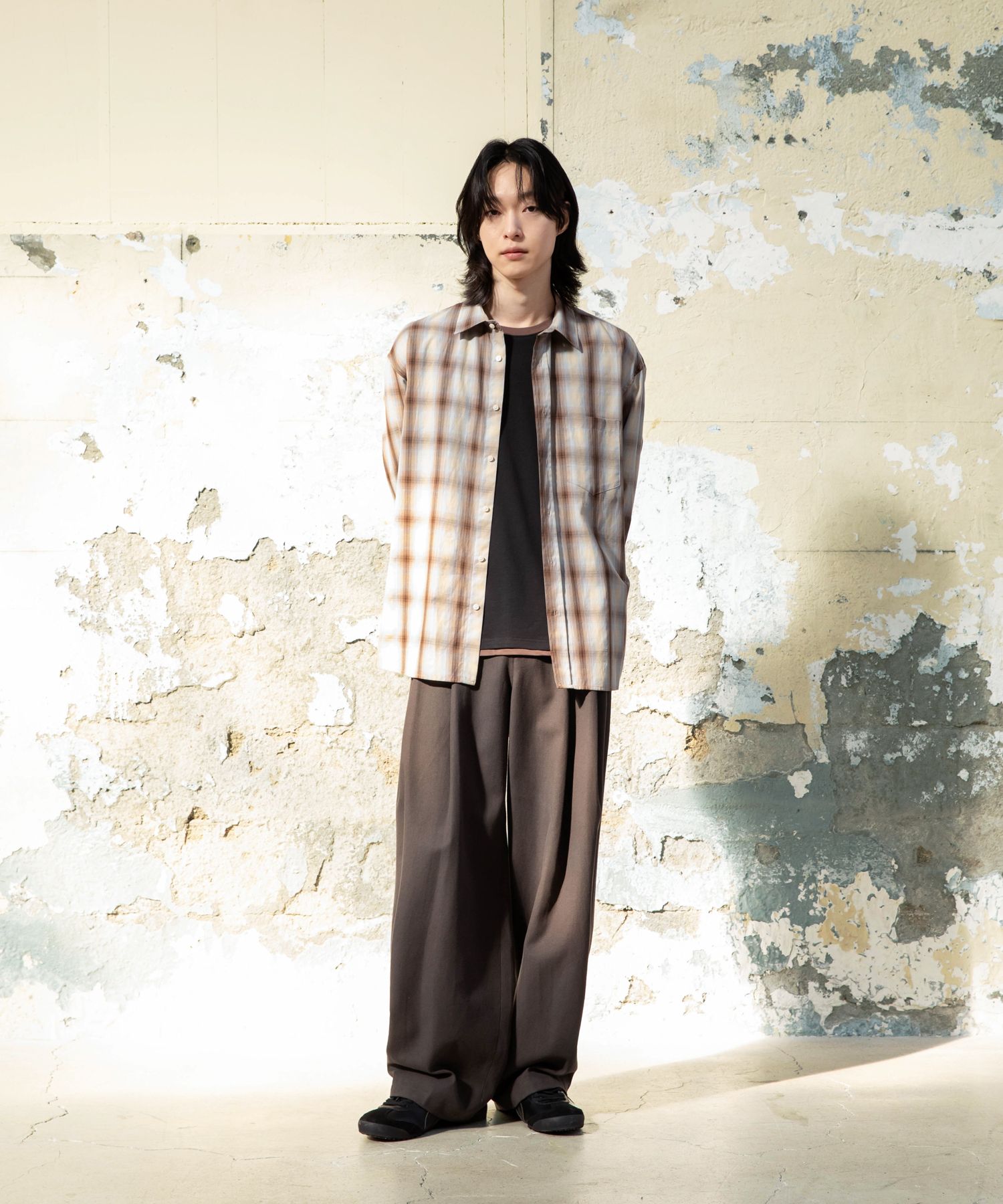 ★MUSINSA STANDARD★ Relaxed Ombre Check Shirt 2 Purple Grey MUSINSA | MUSINSA STANDARD Relaxed Ombre Plaid Check Shirt