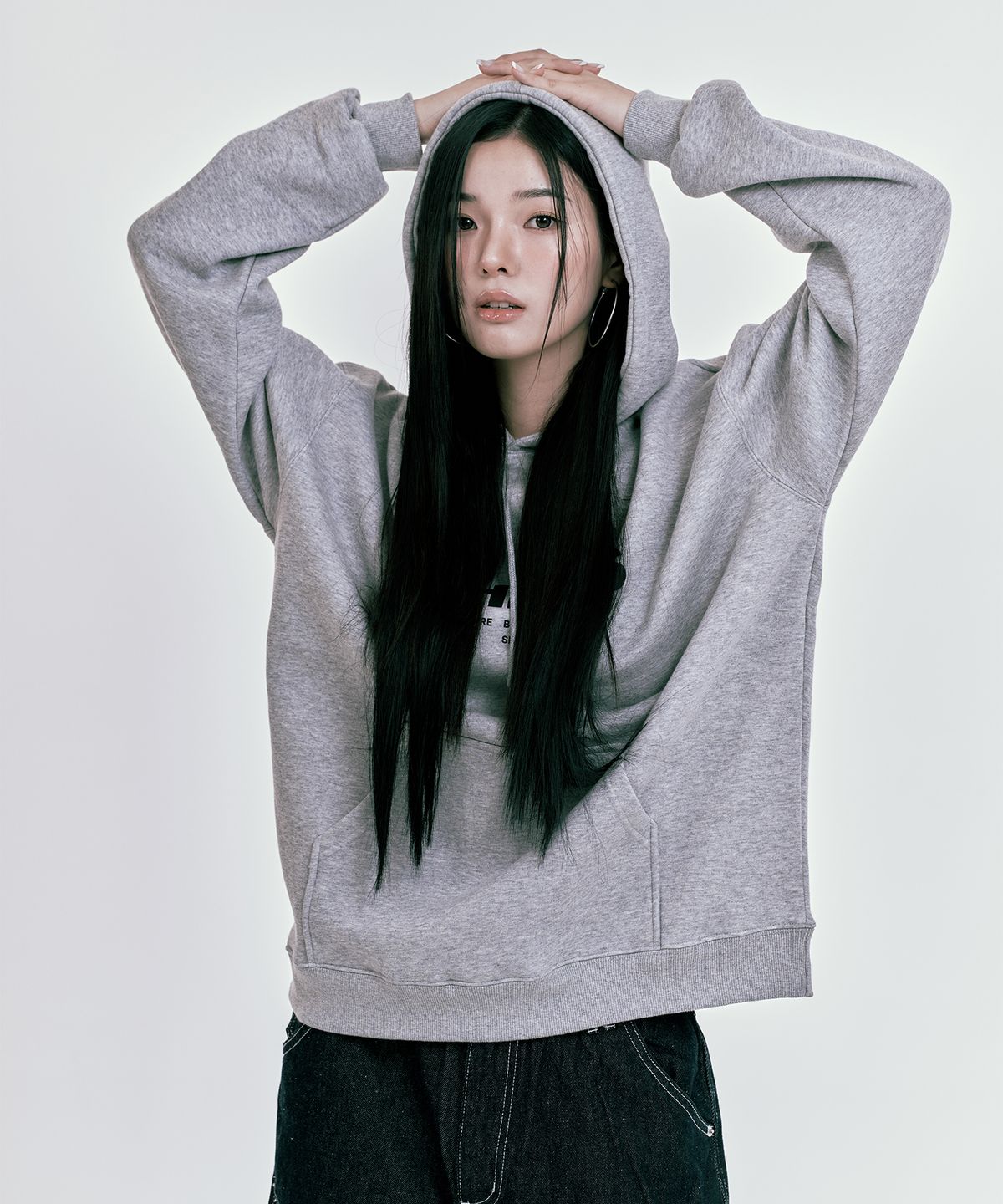 본챔스(BORN CHAMPS) 어드벤처 스타 기모 후드 티셔츠 B24FT05GY