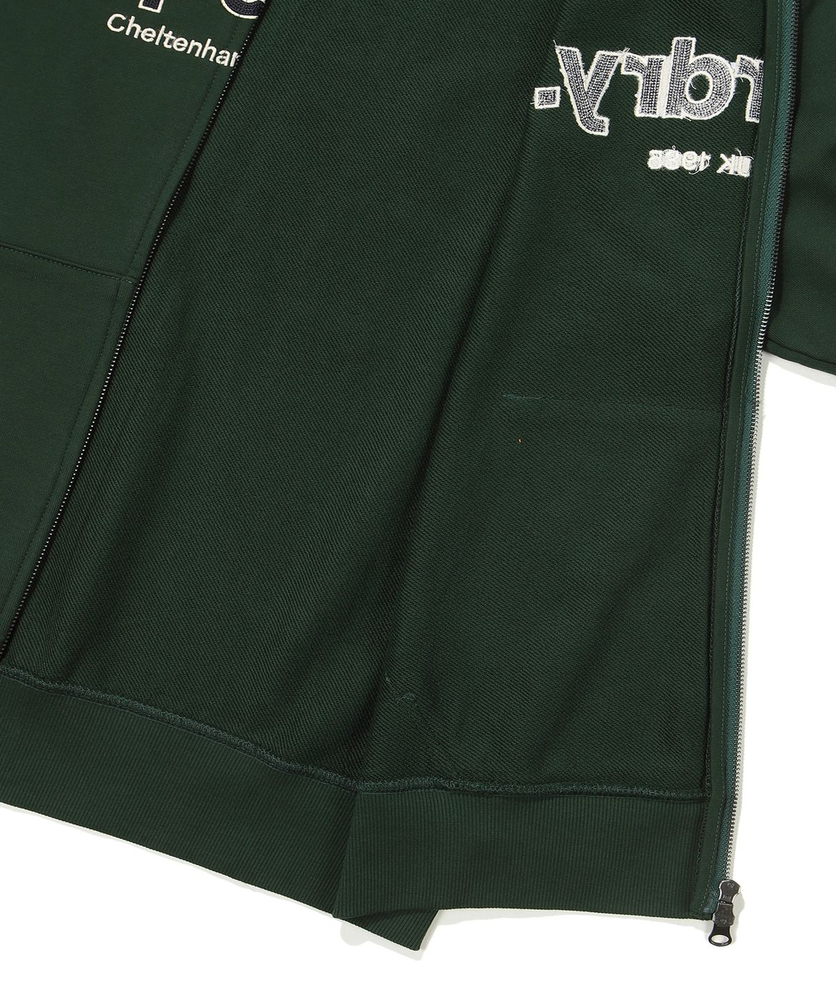 슈퍼드라이(SUPERDRY) 코어 빅 로고 투웨이 후드 집업 헌터