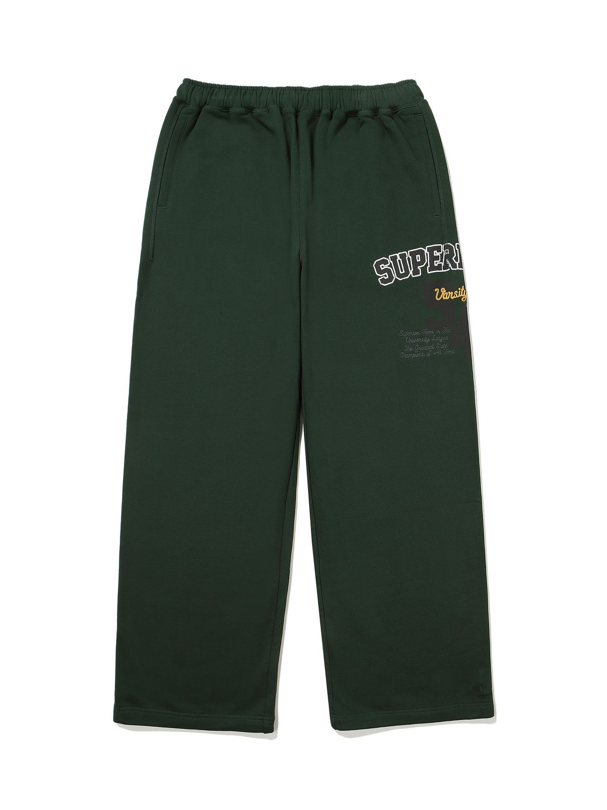 슈퍼드라이(SUPERDRY) 바시티 와이드 스웻 팬츠 헌터