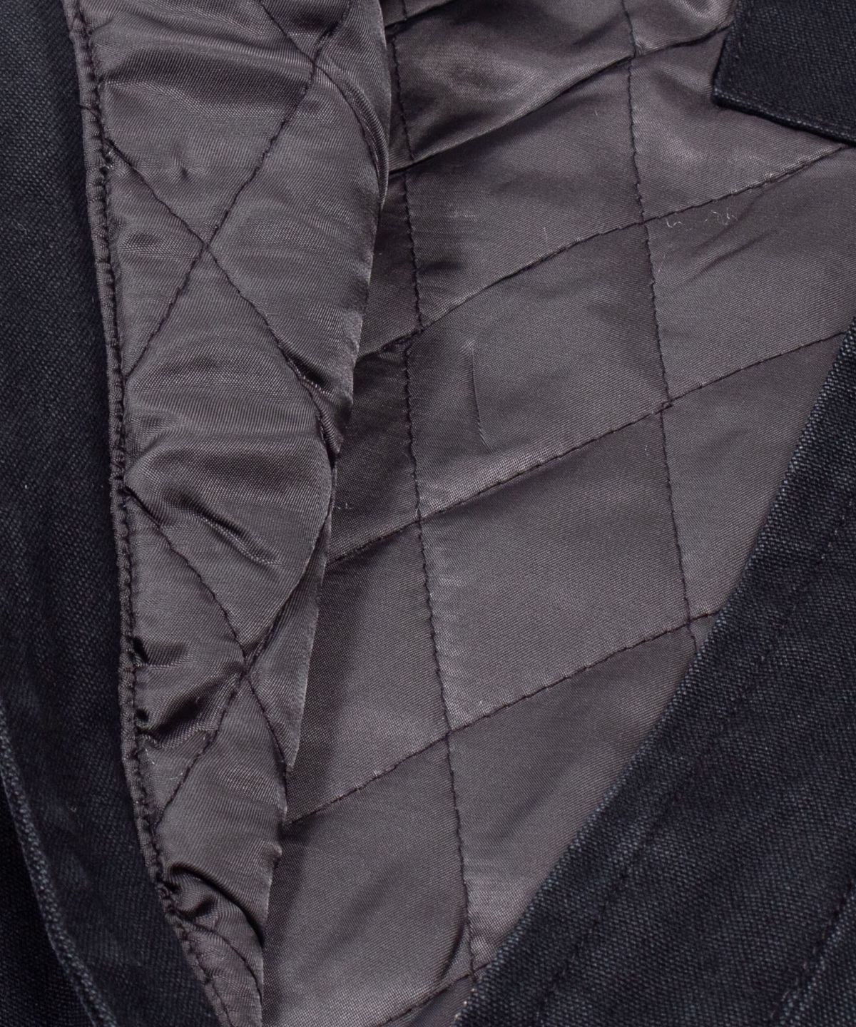 감마갤러리(GAMMA GALLERY) 13.5oz 빈티지 워싱 패디드 베스트 자켓 [누빔 안감] - BLACK