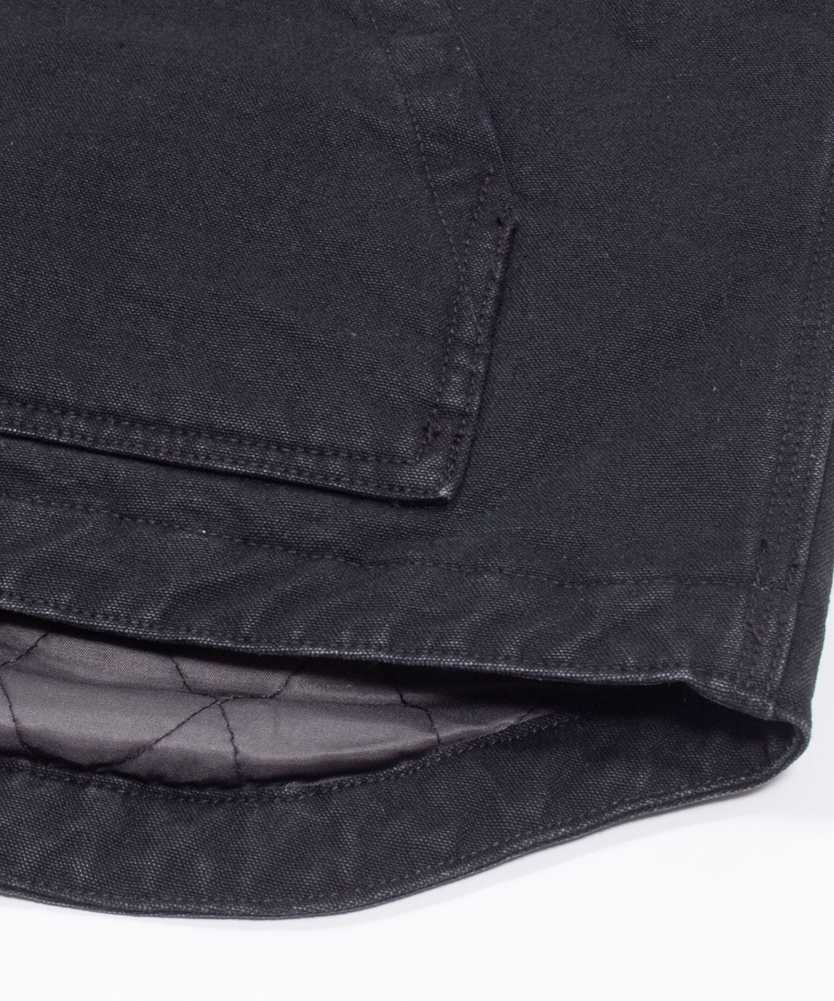 감마갤러리(GAMMA GALLERY) 13.5oz 빈티지 워싱 패디드 베스트 자켓 [누빔 안감] - BLACK