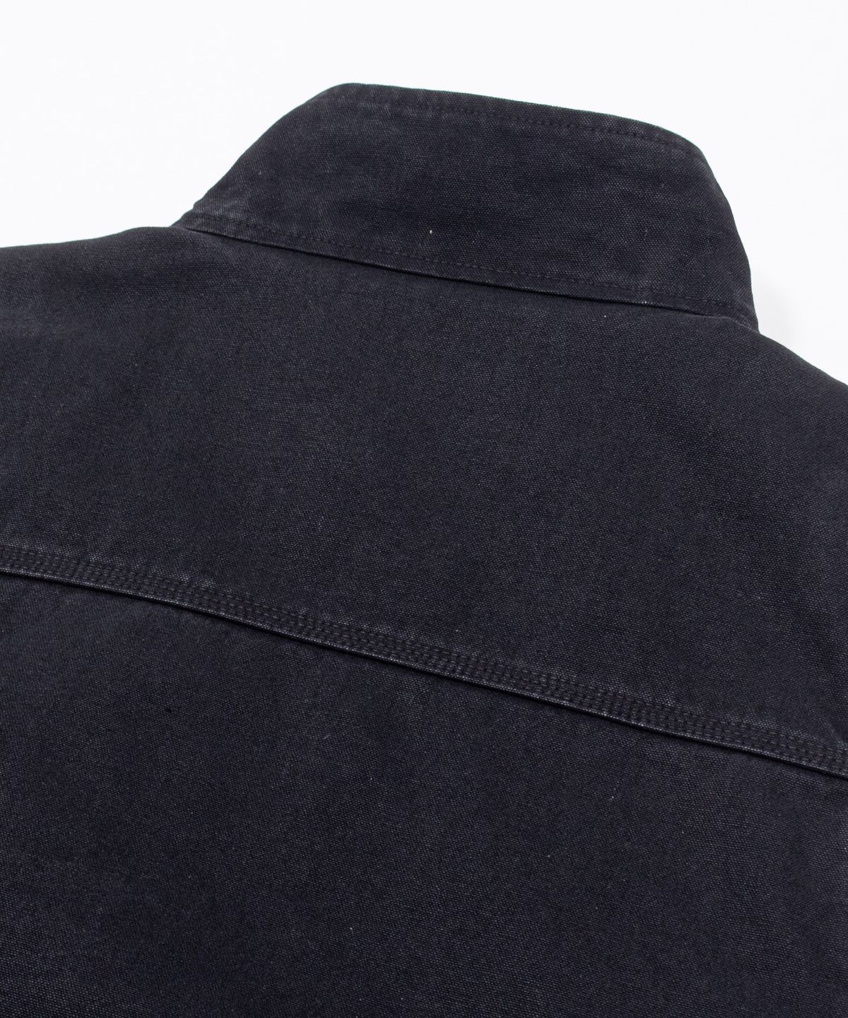 감마갤러리(GAMMA GALLERY) 13.5oz 빈티지 워싱 패디드 베스트 자켓 [누빔 안감] - BLACK