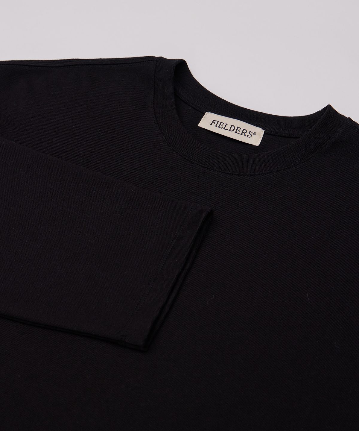 필더스(FIELDERS) MAN ESSENTIAL LONG SLEEVE TEE BLACK