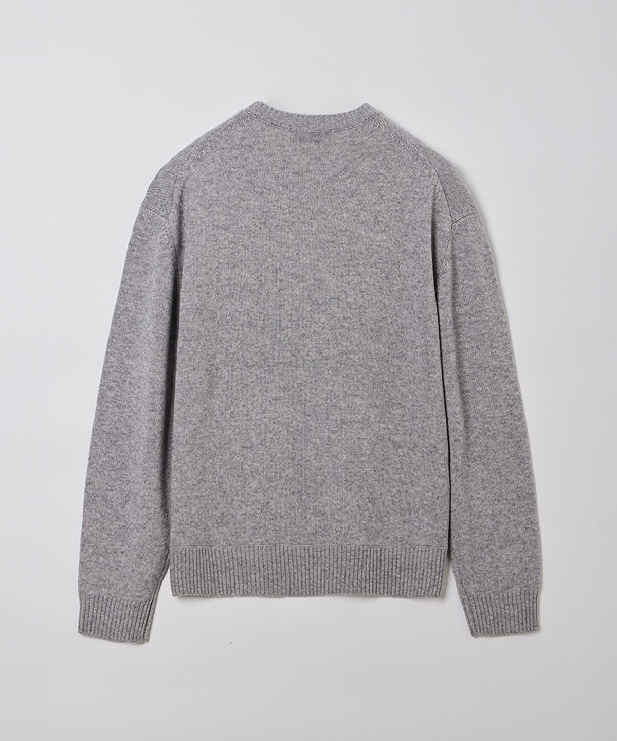 필더스(FIELDERS) CASHMERE BLEND WOOL CREW NECK KNIT GRAY