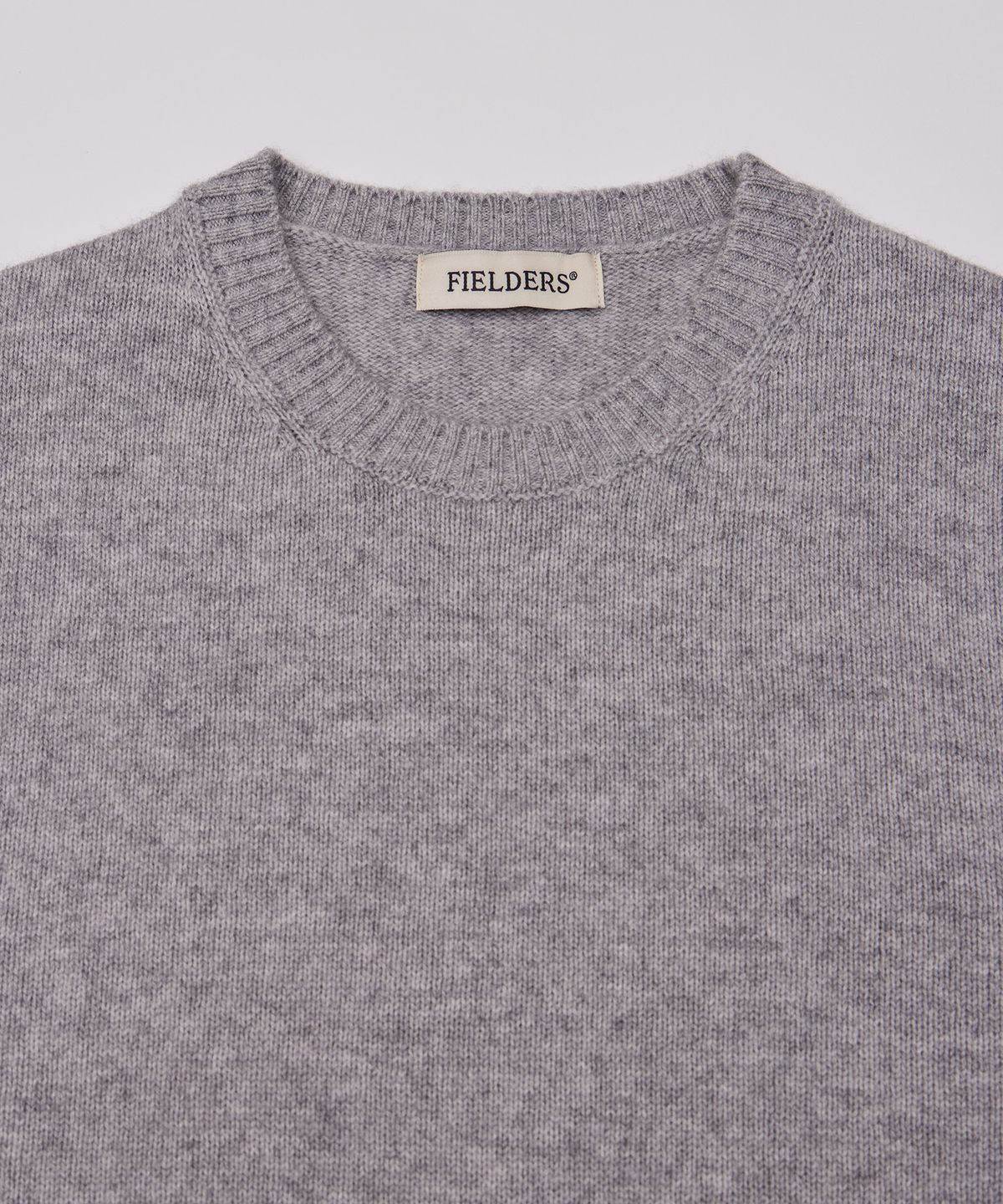 필더스(FIELDERS) CASHMERE BLEND WOOL CREW NECK KNIT GRAY