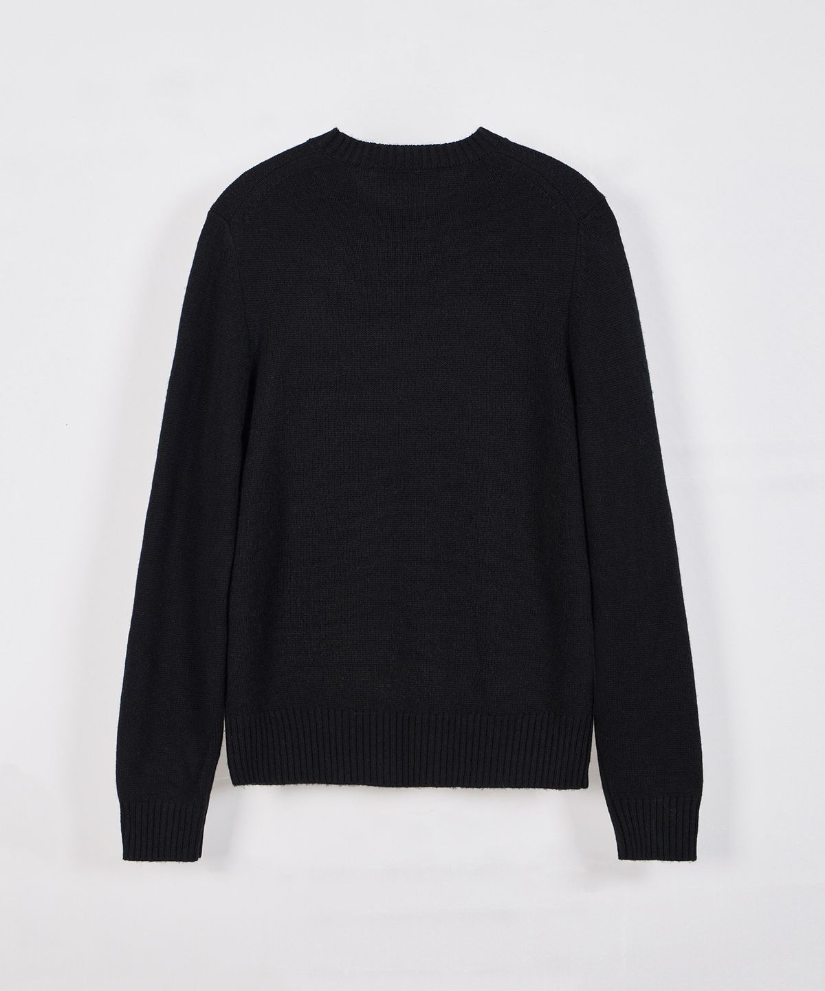 필더스(FIELDERS) CASHMERE BLEND WOOL CREW NECK KNIT BLACK
