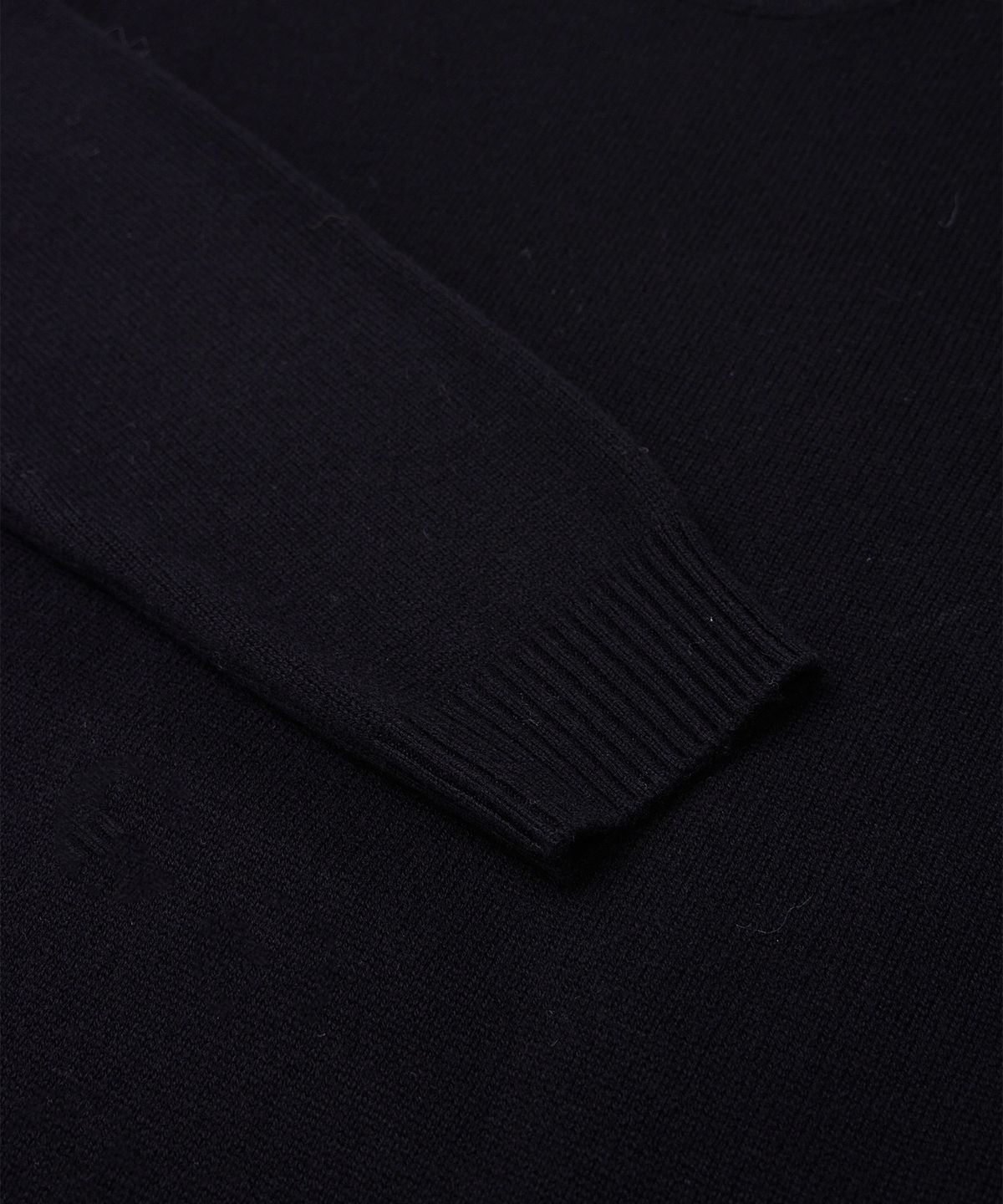 필더스(FIELDERS) CASHMERE BLEND WOOL CREW NECK KNIT BLACK