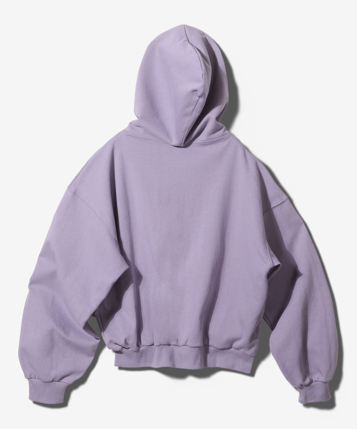 팬쇼(FANSHOW) SYMBOL OVER FIT DOUBLE JERSEY HOODIE - PURPLE