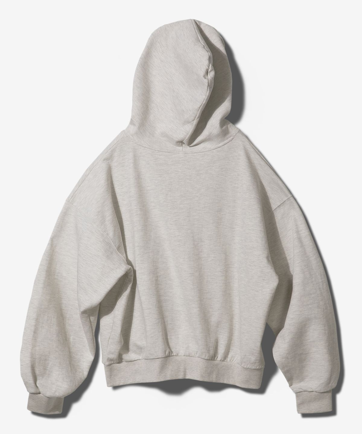 팬쇼(FANSHOW) SYMBOL OVER FIT FLEECE-LINED HOODED ZIPUP - OATMEAL