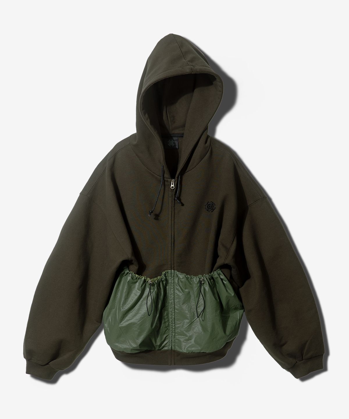 팬쇼(FANSHOW) POCKET HOODED ZIPUP - KHAKI